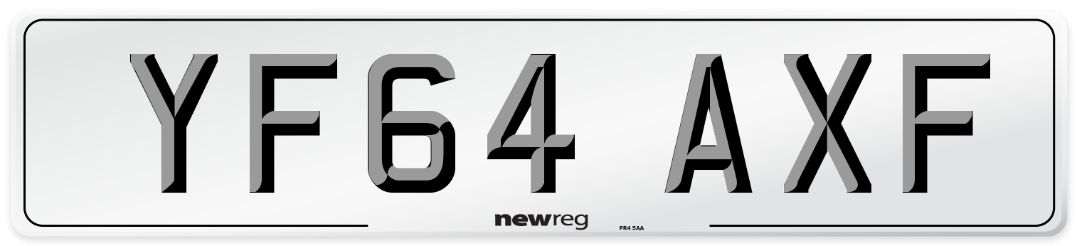 YF64 AXF Number Plate from New Reg